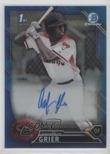 2016 Bowman Draft Chrome Pick Blue Refractor 48/150 Anfernee Grier Auto 00c9