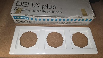 2 Stück Siemens 5TG2553 Rahmen 3-fach Abdeckung Delta plus tinten weiß weiß NEU