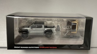 GCD DiecastTalk 1:64 Toyota Tacoma TRD Cement Gray Overland Tent Front Runner