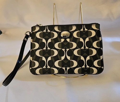 Bracciale Coach bianco e nero Peyton Dream firma C