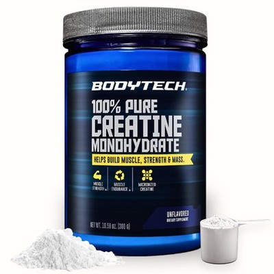 BodyTech Creatine Monohydrate Powder, 10.58 Ounce (Pack of 1), No Color 