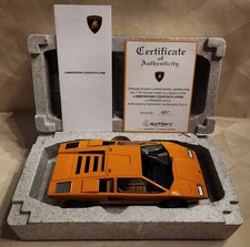 1/18 AutoArt Signature Lamborghini Countach LP400 Orange Tan Interior 