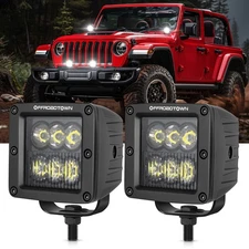 2Pcs 3" 120W LED Cube Work Light Bar Spot Flood Pods Driving Fog Offroad 4WD SUV