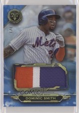 2019 Topps Triple Threads Single Jumbo Relics Sapphire 2/3 Dominic Smith s3g