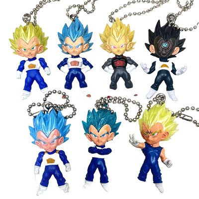 Dragon Ball  Vegeta Figure Keychain 7-Piece Set UDM Burst Vegeta Gacha Japan