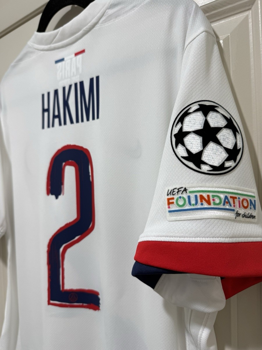 Hakimi #2 Mens LARGE Nike Paris Saint-Germain Away STADIUM Jersey
