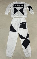 Unisex Outfit Sweatshirt and Joggers Set Tracksuit Adults White Size XL