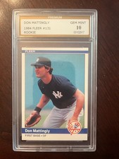 1984 Fleer - Don Mattingly #131 (RC) Graded PSG 10