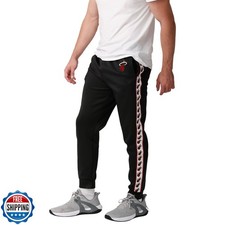 FOCO Men's Standard NBA Team Color Stripe Logo Track Suit Pants