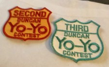 Duncan Yo-yo official patches 2nd second and 3rd third place