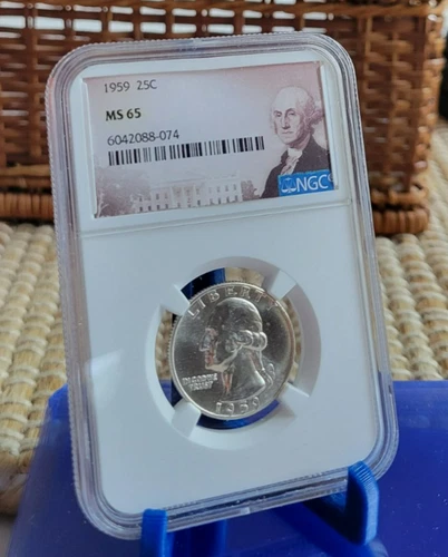 1959 P Washington Quarte  NGC MS65