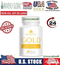 Bravenly Global Gold 60 Capsules - New&Sealed! FreeShipping From US 🚚 🚚@