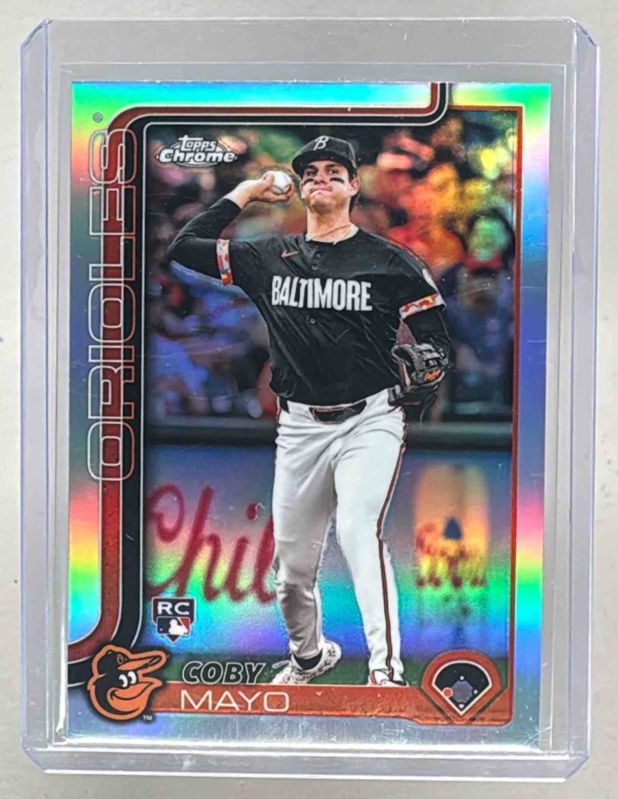 Coby Mayo 2025 Topps Chrome #120 Refractor Rookie RC