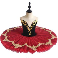 Adult Red Professional Ballet Tutu Dress Classic Ballerina Ballet Costume Party