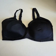 Vanity Fair Women Bra 38DD Black 71267 T Shirt Wireless Lightly Lined