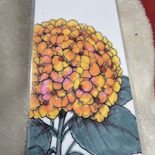 Beautiful Flowers/HAND COLORED BOOK MARK. Laminated