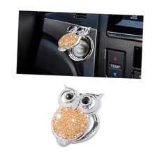 Car Engines Push Start Button Cover, Diamond Rhinestone Push Start Yellow Owl