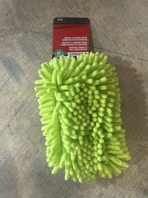37 AutoCraft Microfiber Tire & Wheel Sponge for Detailing -Neon Green