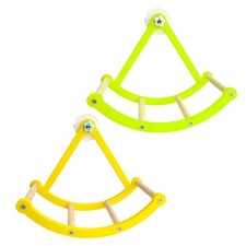 Bird Toy Perch Wooden Interactive Sparrow Exercise Wheel Interactive