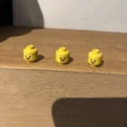 Vintage Lego Yellow Figure Minifig Head Town Space Chef Parts X3 Lot 3626