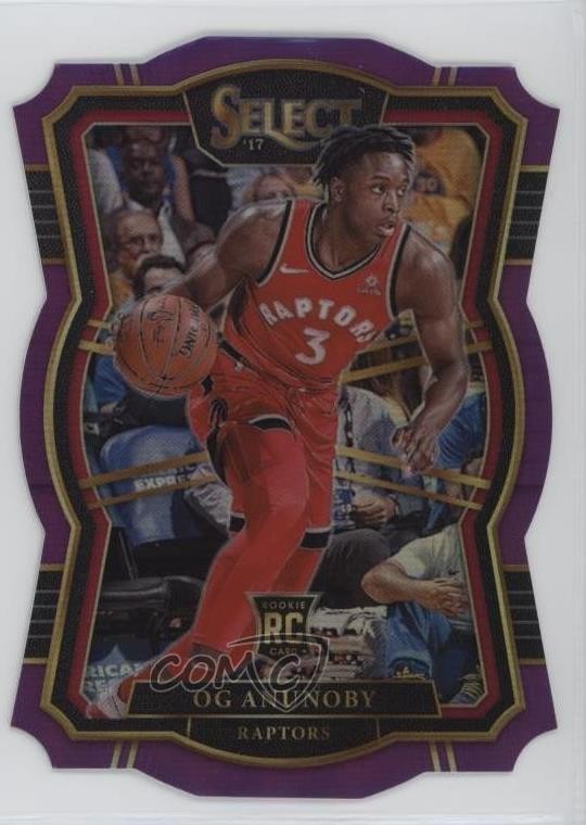 2017 Panini Select Premier Level Purple Die-Cut Prizm 52/99 OG Anunoby #134 4f5
