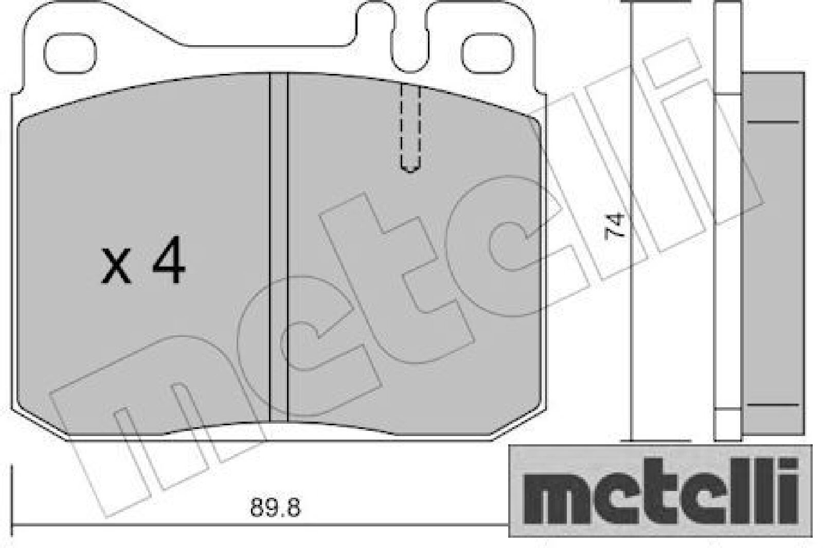 metelli 22-0011-0 Bremsbelagsatz für Scheibenbremse Bremsbelagsatz