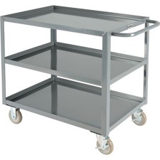 Global Industrial Steel Utility Cart w/3 Tray Shelves 1200 lb. Capacity 36"L x