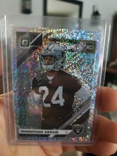 2019 Optic White Sparkle No Huddle 20 or Less Rare Johnathan Abram Raiders #111