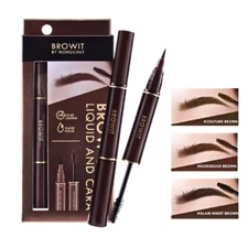 Browit By Nongchat Brow Salon Liquid & Cara Eyebrow Liner Pen Mascara 1ml+3.5g