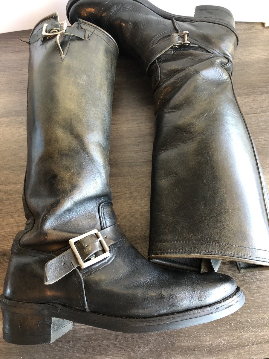 Vintage 40s 50s Sears 12”Tall Harness Engineer Boots 8.5-9 Vintage 40s 50s Sears 12”Tall Harness Engineer Boots 8.5-9