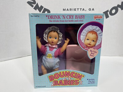 1989 Galoob Bouncin Babies   Drink N Cry Baby  