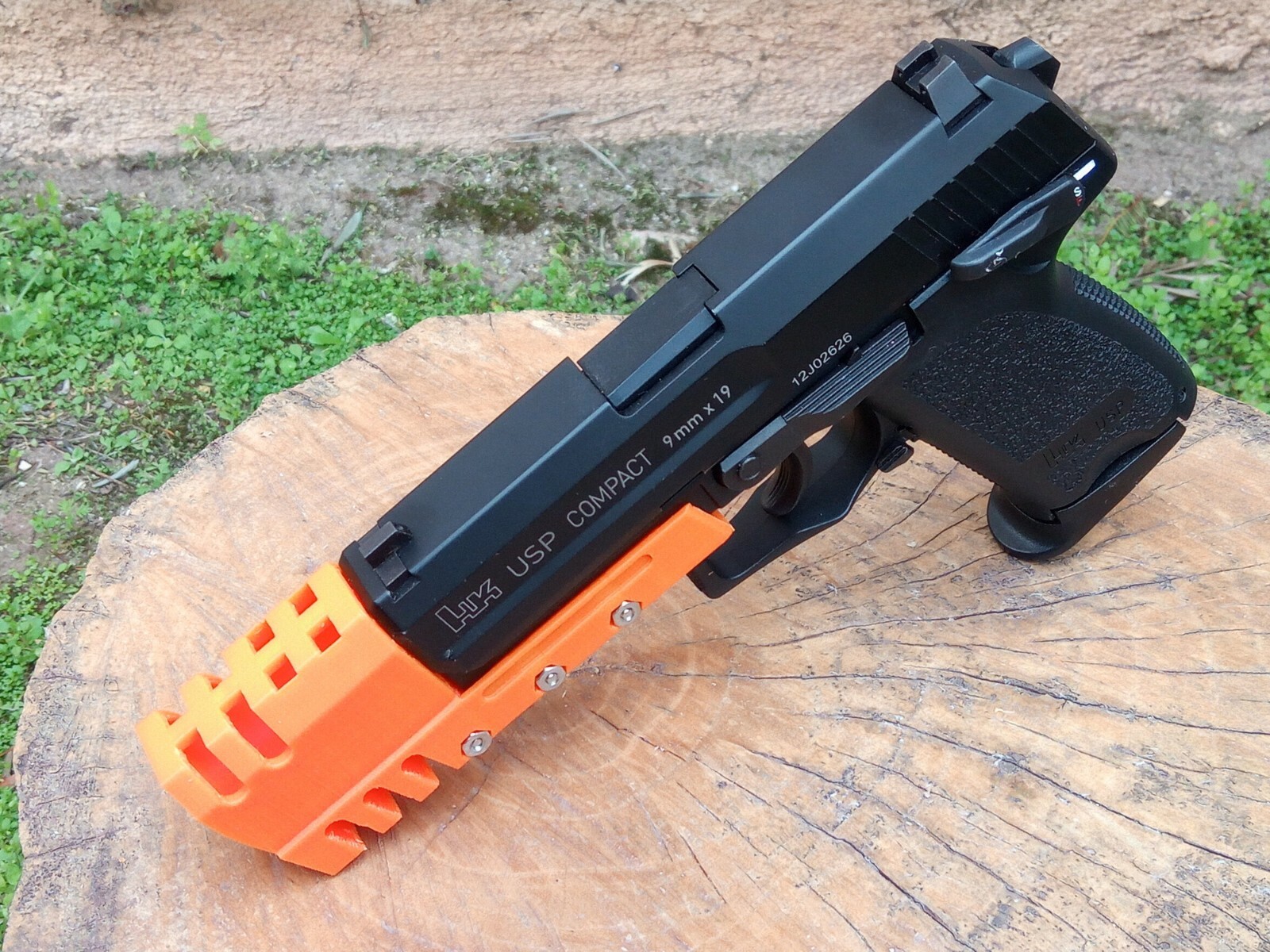 H&K Full Metal USP Compact Tactical Gas Blowback Airsoft Pistol by, hk