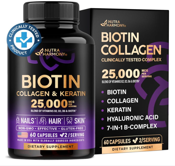 Boost Hair Skin & Nail Health with Biotin Collagen & Keratin