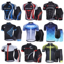 Herren Atmungsaktiv Fahrradtrikot Radhosen Cycling Shirt Jersey Shorts Kurzarm
