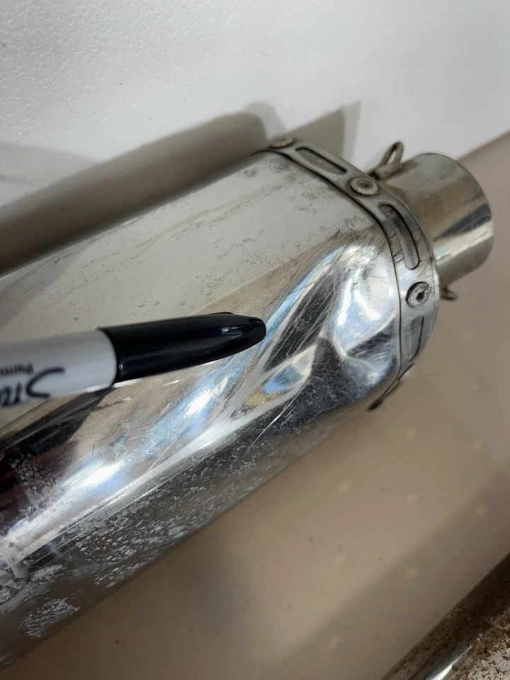 03-04 2004 KAWASAKI NINJA ZX6R ZX636 YOSHIMURA EXHAUST PIPE MUFFLER SLIP ON CAN - Image 3 of 4