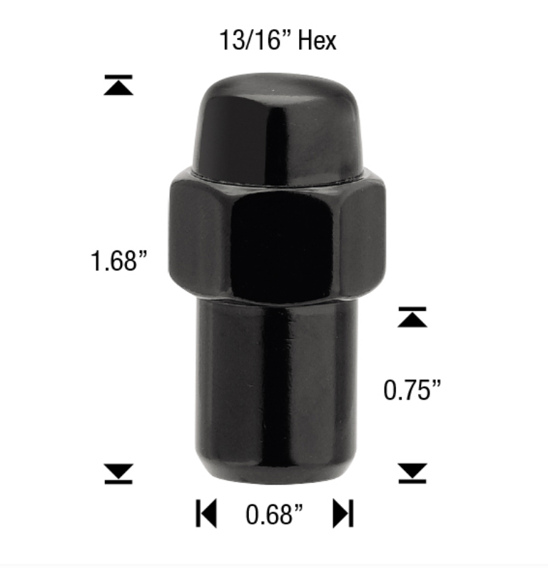 Lug Nuts & Locks 7/16-20 Chrome Flat Top Mag .75 Shank Cragar - Foto 7