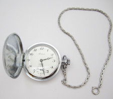 Vtg Arnex 17 Jewel Incabloc Hand Wind Analog 37mm Hunter Pocket Watch H171 