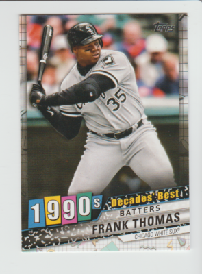 2020 Topps Decade's Best #DB-52 Frank Thomas card, Chicago White
