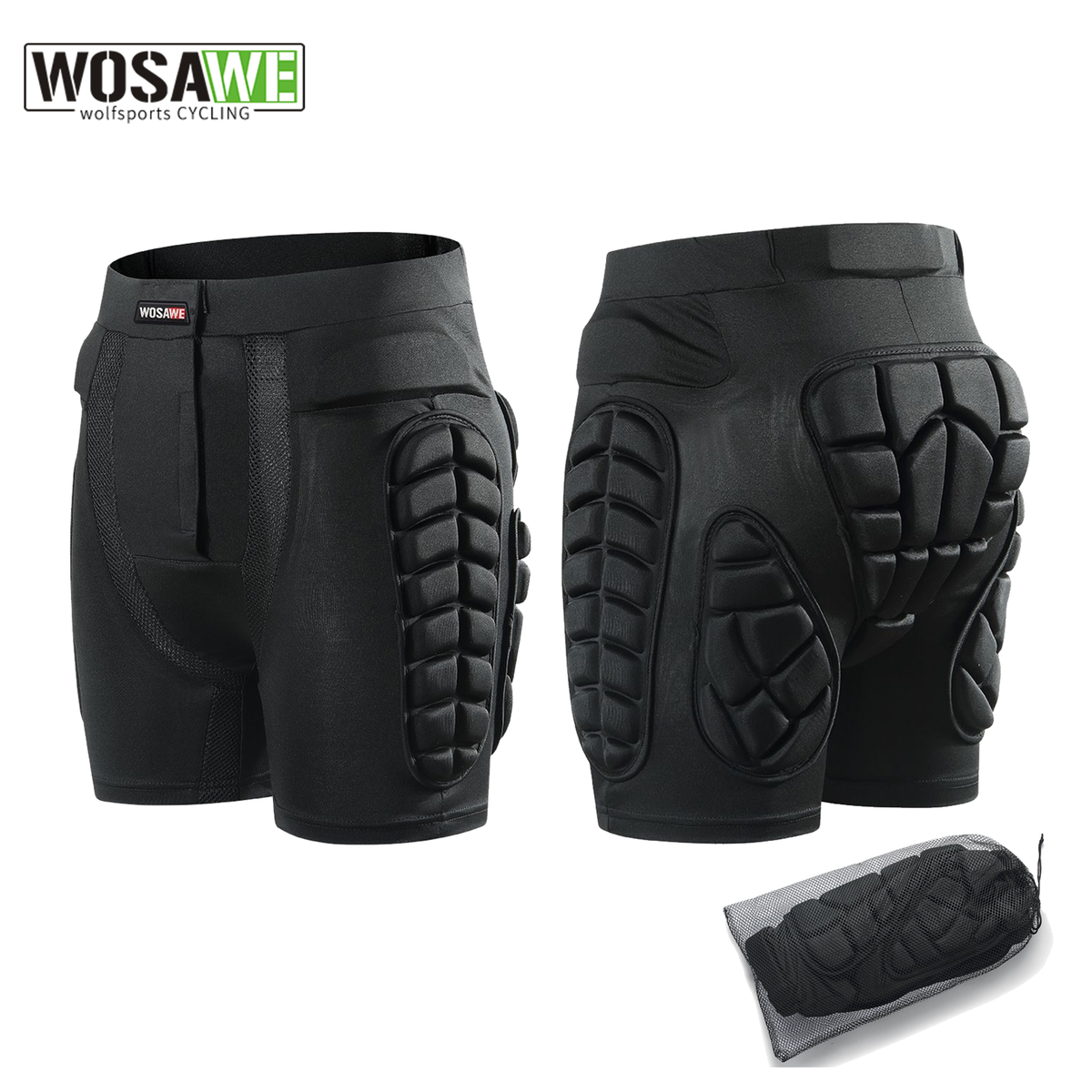 WOSAWE Motorcycle Hip Impact Protective Shorts Ski Skating