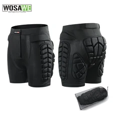 WOSAWE Motorcycle Hip Impact Protective Shorts Ski Skating Protection Pant Black