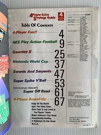 Nintendo Power Strategy Guide 4-Player Extra NES Football Gauntlet II World Cup