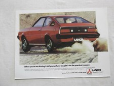 Chrysler Mitsubishi Lancer Hatchback Advertisement removed from a magazine