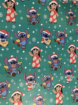 Disney LILO And STITCH Christmas Wrapping Paper 50 sq ft LAST OF STOCK **