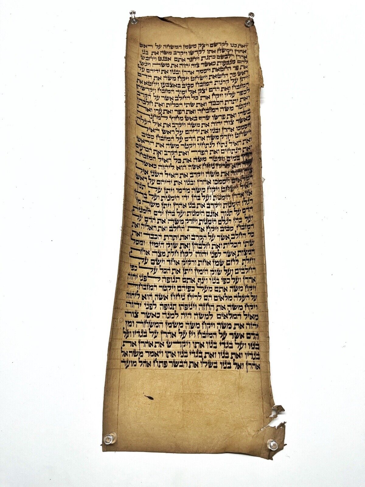 Rare Vellum Handwritten Torah Hebrew Bible Manuscript Syria Circa 1300-1500’s