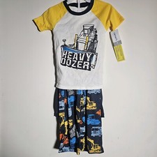 Carters Boy Pajamas 6 Pajama Pants Shirt 3 PC Set Cute Tractor Truck Pjs New