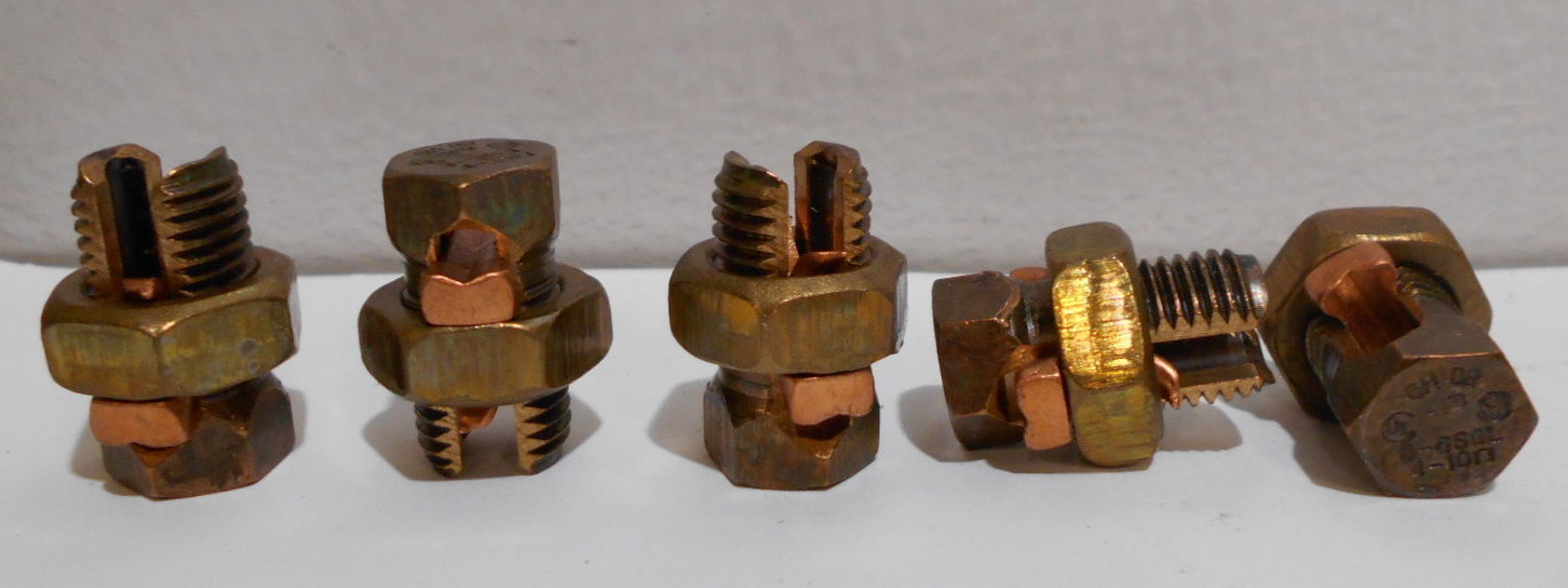 X5 Thomas & Betts SplitBolt Connector, Bronze Alloy Tap Conductor (AWG