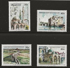 Cyprus Turkey Scott #46-49, Singles 1977 Complete Set FVF MNH