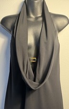 Rod Beattie La Blanca Black Plunging cowl neck dress Sz M