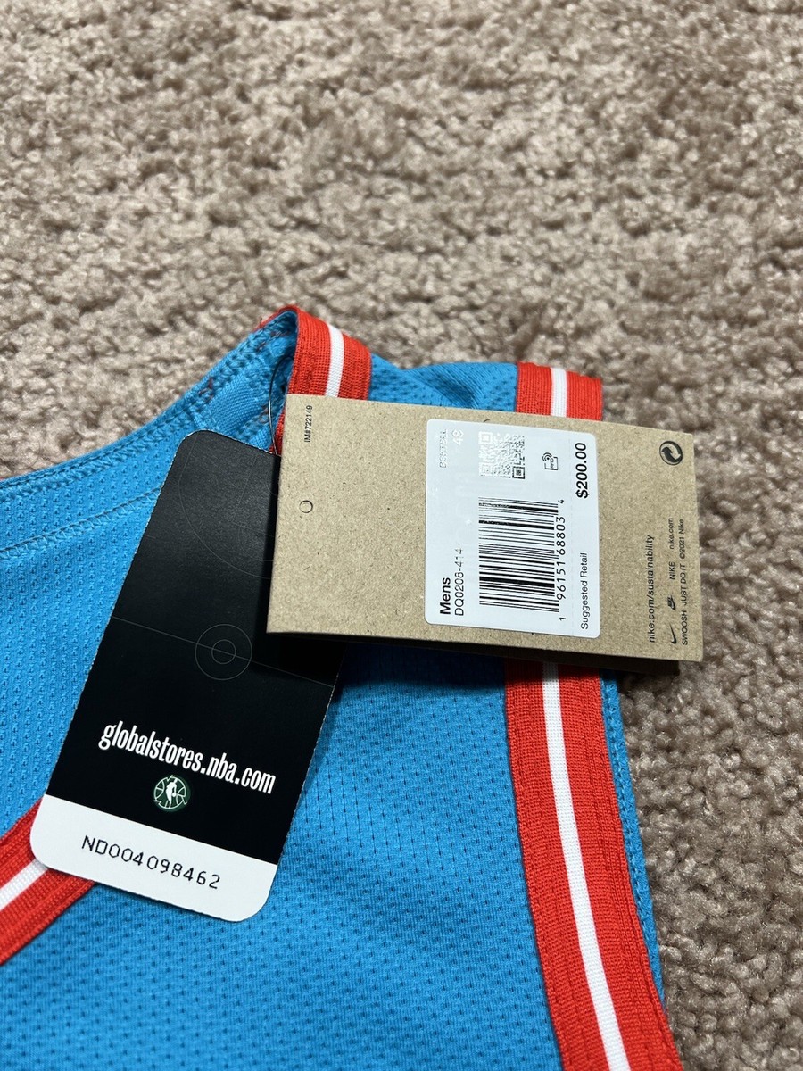 Authentic Nike Devin Booker Suns 22-23 City Edition Jersey 48 Teal