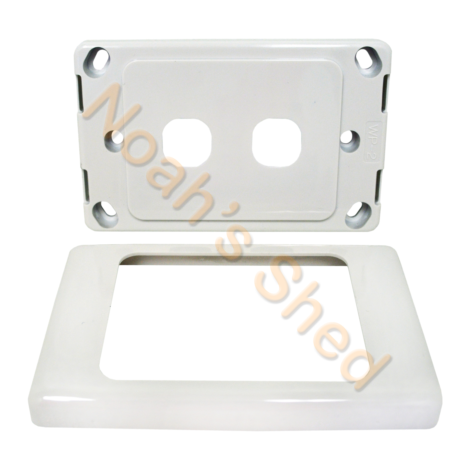 2 Port Gang Wall Plate Clipsal 2000 Style FType TV Antenna Satellite